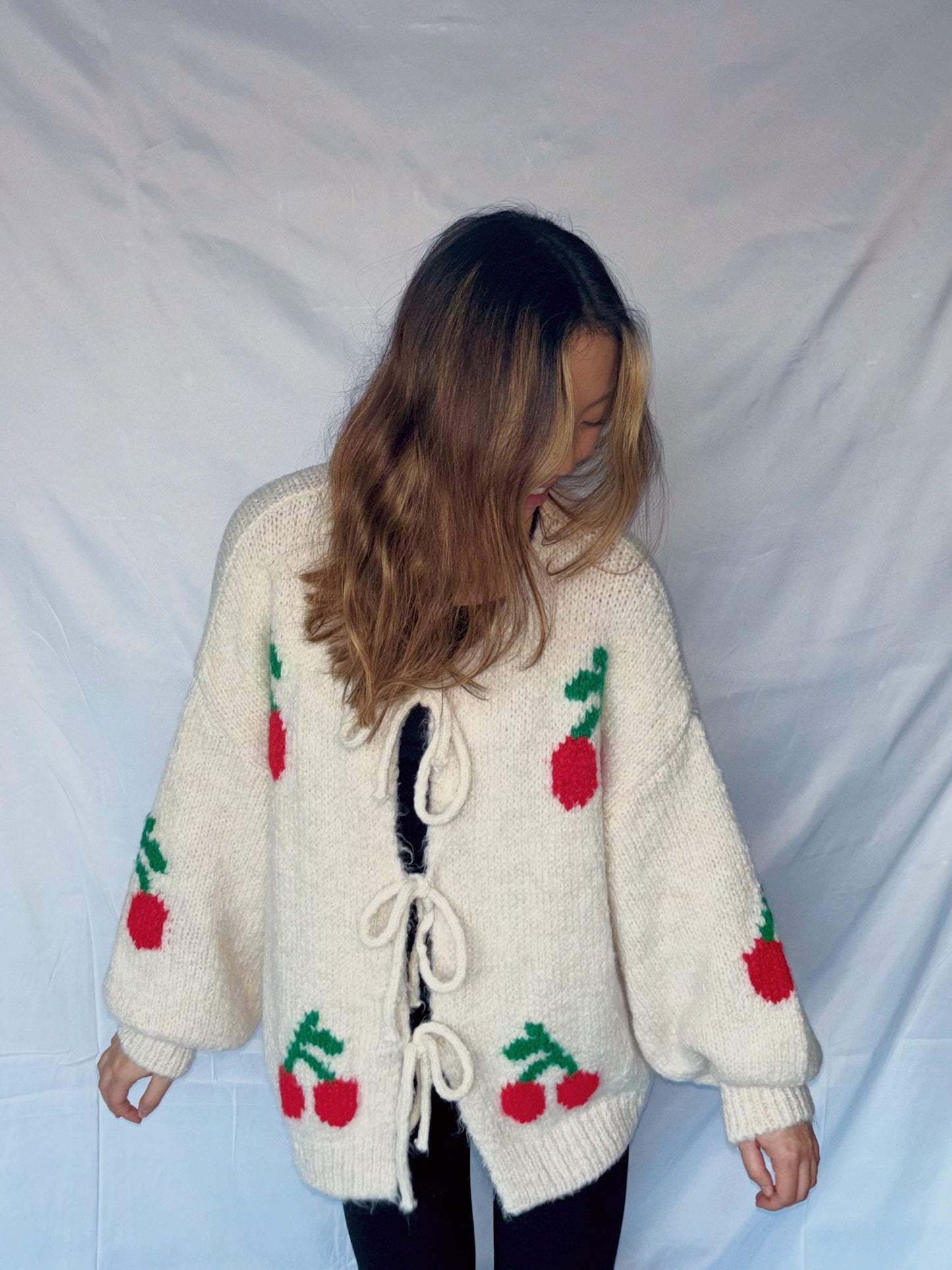 Cherry Bow Cardigan