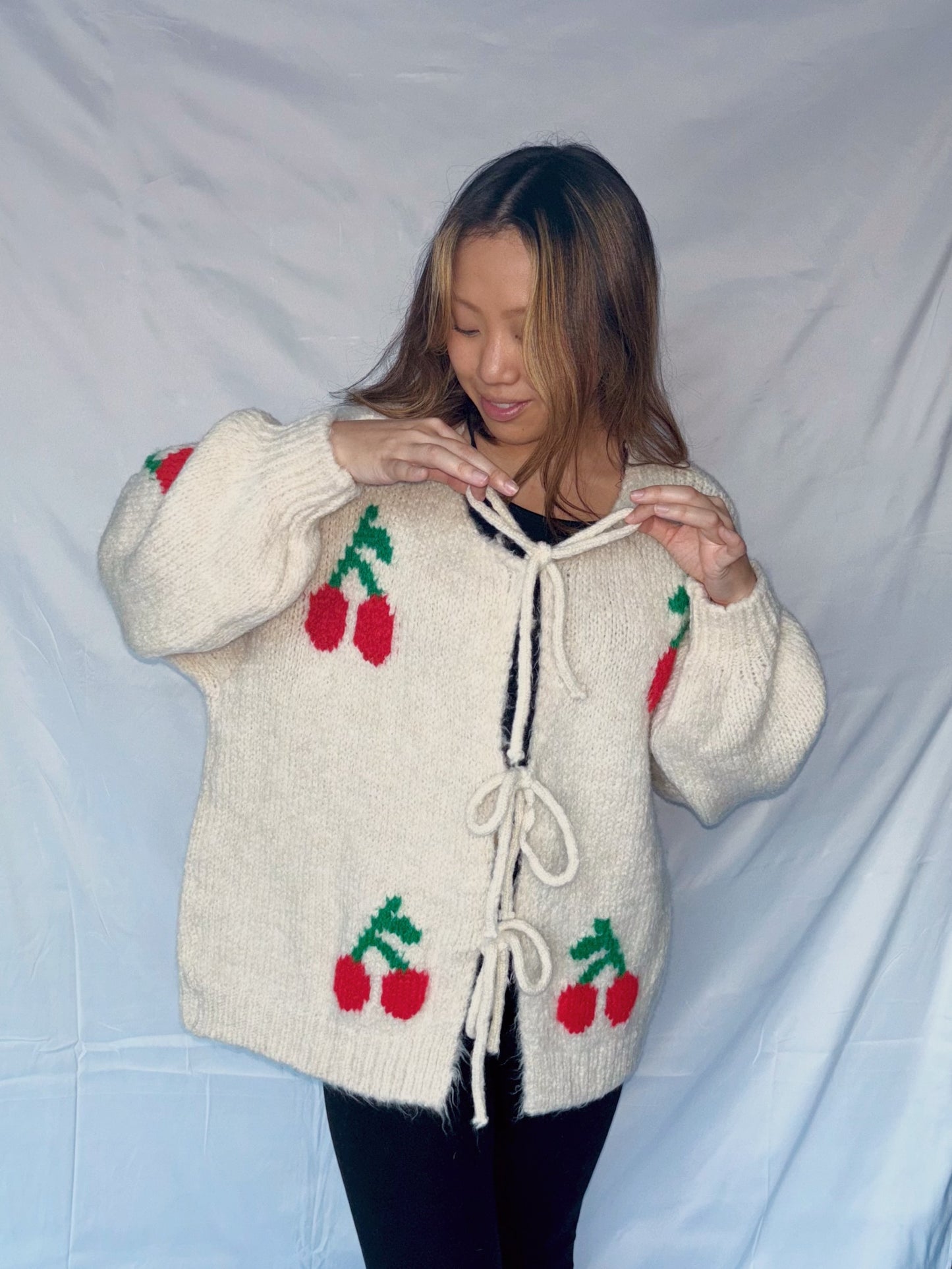 Cherry Bow Cardigan