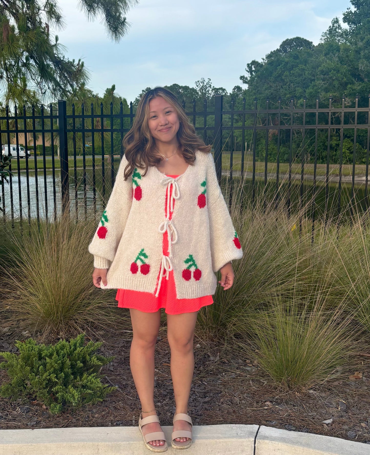 Cherry Bow Cardigan